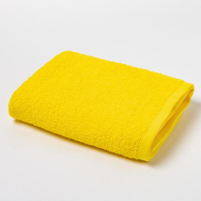 Полотенце махровое «Экономь и Я», 50х90 см, цвет солнечный жёлтый - Фото 1