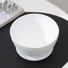 Горшок для цветов с поддоном «Алиса», 500 мл, d=13 см, h=8 см, пластиковый, белый - Фото 2