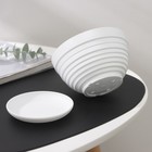 Горшок для цветов с поддоном «Алиса», 500 мл, d=13 см, h=8 см, пластиковый, белый - Фото 3