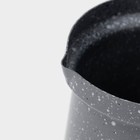 Турка Доляна «Мрамор грэй», 350 мл, d=8 см, 19.5×8.5×12 см, пластиковая ручка, антипригарное покрытие, индукция, цвет серый - Фото 4