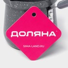 Турка Доляна «Мрамор грэй», 350 мл, d=8 см, 19.5×8.5×12 см, пластиковая ручка, антипригарное покрытие, индукция, цвет серый - Фото 5