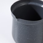 Турка Доляна «Мрамор грэй», 600 мл, d=10 см, 20,5×10×14 см, пластиковая ручка, антипригарное покрытие, индукция, цвет серый - Фото 4