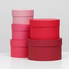 Набор круглых коробок 5 в 1 "Пантон 200-о", 23 х 23 х 14 - 15 х 15 х 10 см - Фото 2