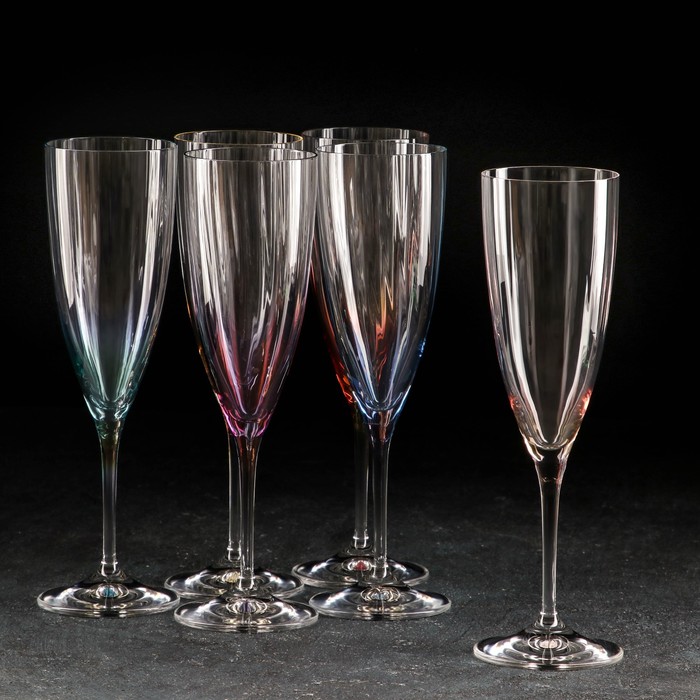 Набор бокалов для шампанского «Кейт», 220 мл, 6 шт. - фото 1908580113
