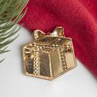 Брошь «Подарок» большой, цвет красно-белый в золоте - Фото 4