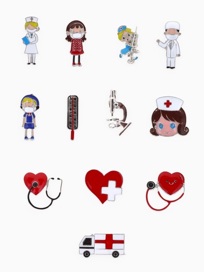 Брошь «Медицина», форма МИКС, цвет серебро