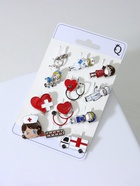 Брошь «Медицина», форма МИКС, цвет серебро - фото 36028891