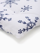 Подушка на стул новогодняя «Доляна. Синие снежинки», 42×42×5 см, белая - Фото 5