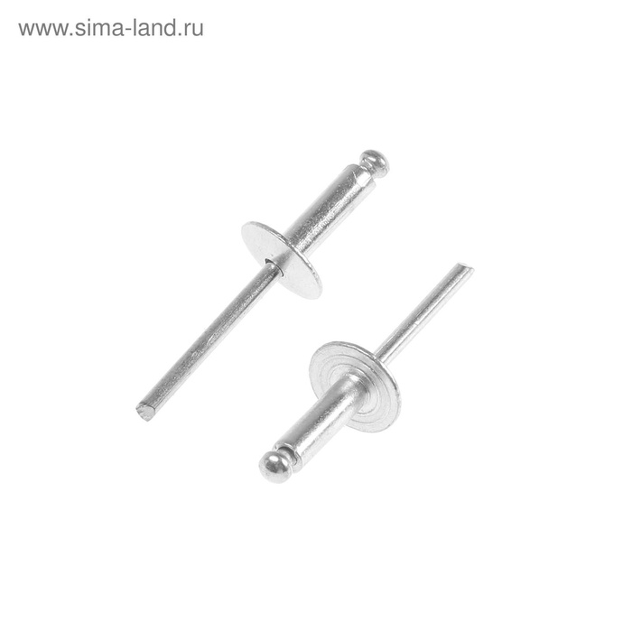 Заклепки вытяжные ТУНДРА krep, алюминий-сталь, увел.борт 14 мм, 4.8×16 мм, 250 шт. - Фото 1
