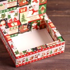 Коробка новогодняя картонная « Новогодний МИКС», книга, для сладких подарков, 18.5?5.5?16 см (комплект 5 шт) - фото 50268126