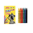 Восковые карандаши, набор 6 цветов, высота 1 шт - 8 см, диаметр 0,8 см - фото 8368470