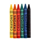 Мелки восковые, набор 6 цветов, высота 8 см, диаметр 0.8 см - Фото 3