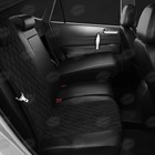 Авточехлы для Chevrolet Aveo 1 с 2003-2010 г., хэтчбек, алькантара, экокожа, цвет чёрный - Фото 6