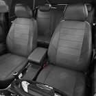 Авточехлы для Citroen C4 Picasso 2 с 2013-2016 г., микровэн, перфорация, экокожа, цвет тёмно-серый - Фото 2