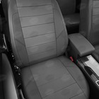 Авточехлы для Citroen C4 Picasso 2 с 2013-2016 г., микровэн, перфорация, экокожа, цвет тёмно-серый - Фото 4