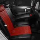 Авточехлы для Ford Kuga 2 с 2012-2016 г., джип, перфорация, экокожа, цвет красный, чёрный - фото 6316965