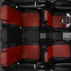 Авточехлы для Ford Kuga 2 с 2012-2016 г., джип, перфорация, экокожа, цвет красный, чёрный - фото 6316967