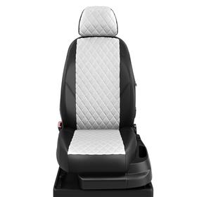

Авточехлы для Hyundai Accent 2 с 1999-2006 г., седан, перфорация, экокожа, цвет белый, чёрный