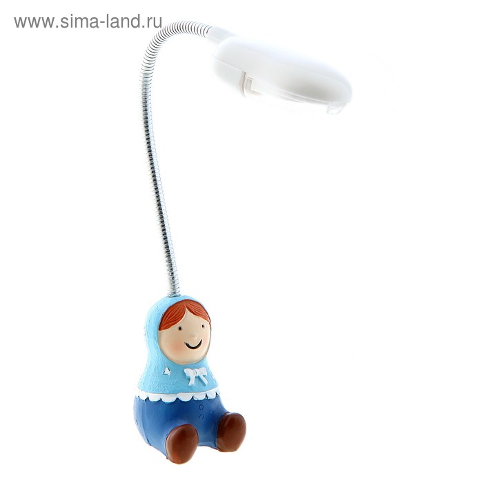 Лампа настольная LED "Матрешка", голубая  (от батареек) - Фото 1