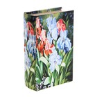 Шкатулка-книга дерево "Ирисы" шёлк 17х11х5 см - Фото 1