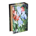 Шкатулка-книга дерево "Ирисы" шёлк 17х11х5 см - Фото 3