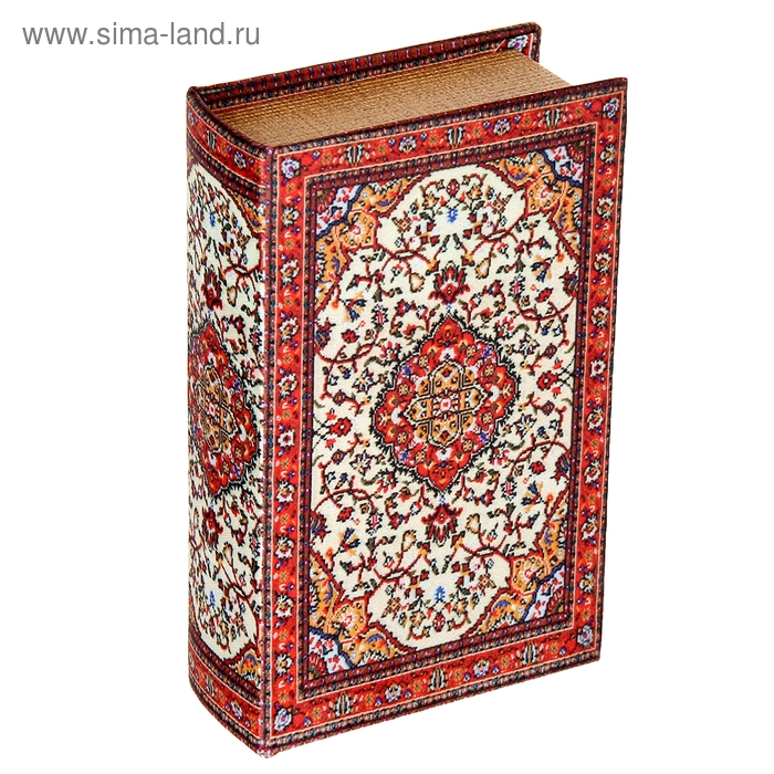 Сейф-книга дерево "Туркменский ковёр" шёлк 17х11х5 см - Фото 1