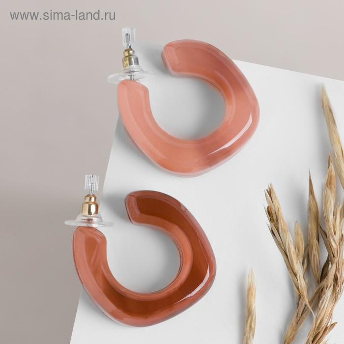 

Серьги-кольца «Майя» кокетка, d=2,5, цвет светло-розовый