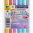 Фломастеры 6 цветов Centropen 7550 TP Colour World Pastel, пастельные, блистер, европодвес, линия 1.0 мм - Фото 2
