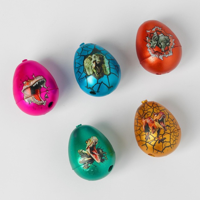 Растущая игрушка «Яйцо с картинкой цветное, Динозавры» 3,5х4,5 см, МИКС - фото 1908580449
