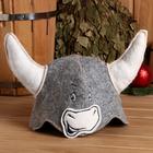 Шапка для бани "Бык" полушерсть - Фото 1