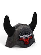 Шапка для бани и сауны «Бык - байкер», полиэфир 70%, шерсть 30%, «Добропаровъ» - фото 57937109