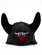 Шапка для бани и сауны «Бык - байкер», полиэфир 70%, шерсть 30%, «Добропаровъ» - Фото 3