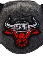 Шапка для бани и сауны «Бык - байкер», полиэфир 70%, шерсть 30%, «Добропаровъ» - Фото 4