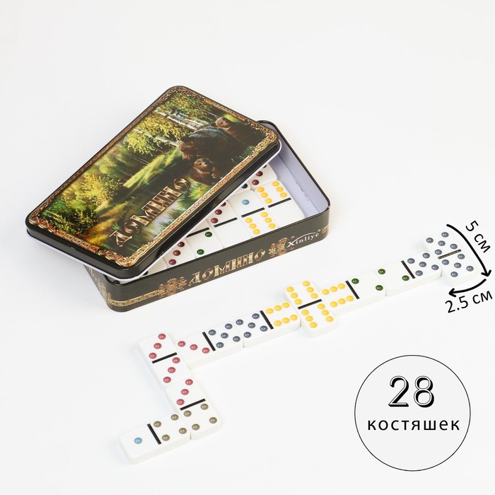 Домино классическое «Медведи», 28 шт. - Фото 1