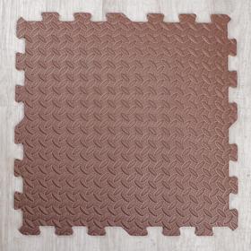Развивающий коврик-пазл «Коричневый» 60х60х1 см