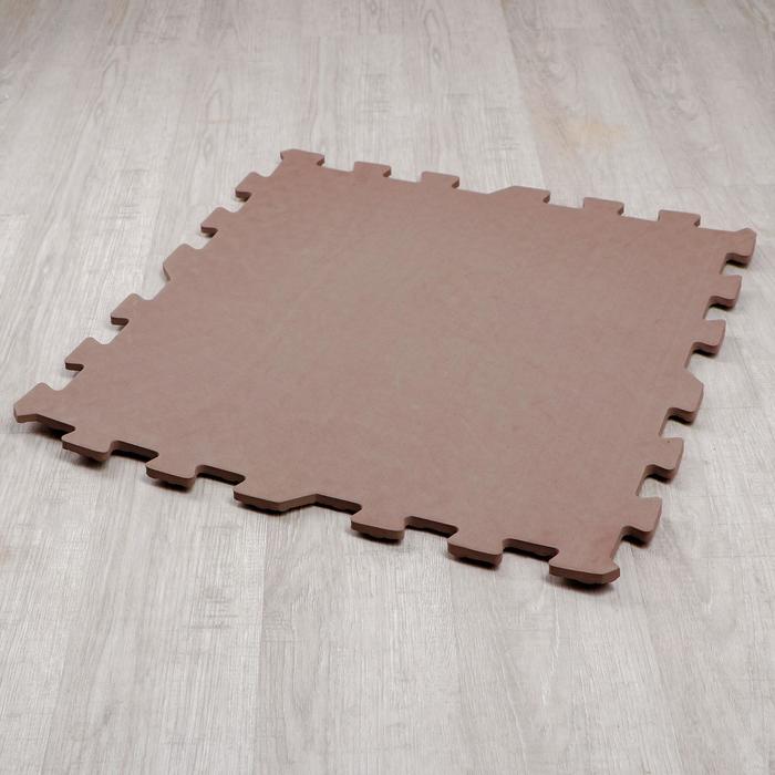 Развивающий коврик-пазл «Коричневый» 60х60х1 см 47496