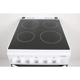 

Плита Bravo FO-G5640WT, электрическая, 4 конфорки, 50 л, стеклокерамика, белая