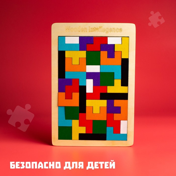 Головоломка «Тетрис», тонкая, 27×18×0.5 см, 40 деталей - Фото 1