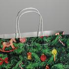 Пакет подарочный крафтовый «Новогодняя ёлочка», 32 × 28 × 15 см - Фото 3
