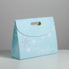 Пакет с клапаном «Снежинки», 32 х 26 х12 см - Фото 1