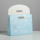 Пакет с клапаном «Снежинки», 32 х 26 х12 см - Фото 4