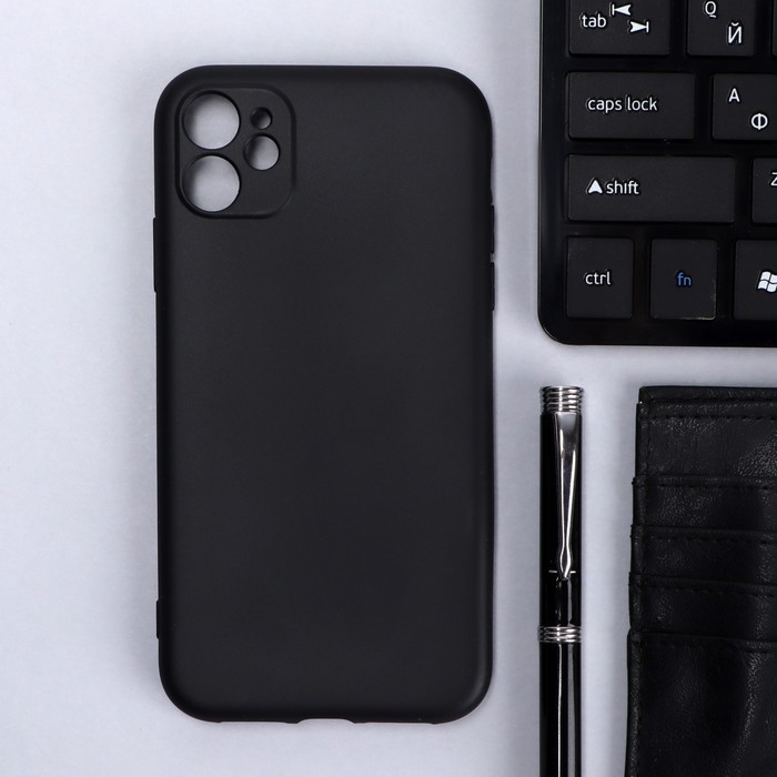 Чехол Innovation, для iPhone 11, силиконовый, матовый, черный - Фото 1
