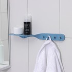 Держатель для ванных принадлежностей на липучке «Решение», 41×7×4,5 см, цвет МИКС - фото 2592461