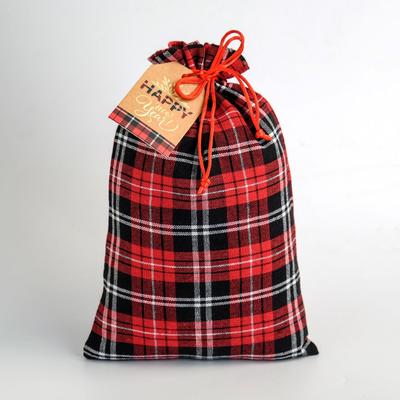 Мешочек подарочный новогодний Happy new Year, 20×30 см ± 1.5 см