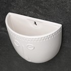 Кашпо подвесное "Силуэт" белое, 17х7см - Фото 5