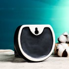 Кашпо для цветов «Силуэт», 500 мл, 11×6×9.5 см, керамика, подвесное, чёрное - Фото 3