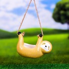 Кашпо подвесное "Ленивец" желтый,  15х11см - Фото 2