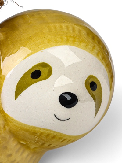 Кашпо подвесное "Ленивец" желтый, 15х11см