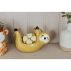 Кашпо подвесное "Ленивец" желтый, 15х11см - Фото 4