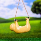 Кашпо подвесное "Ленивец" желтый,  15х11см - Фото 4